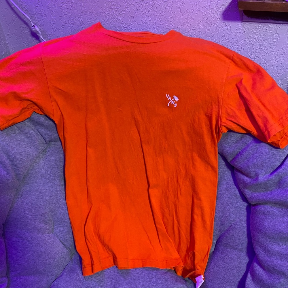 orange shirt sleeve vans shirt